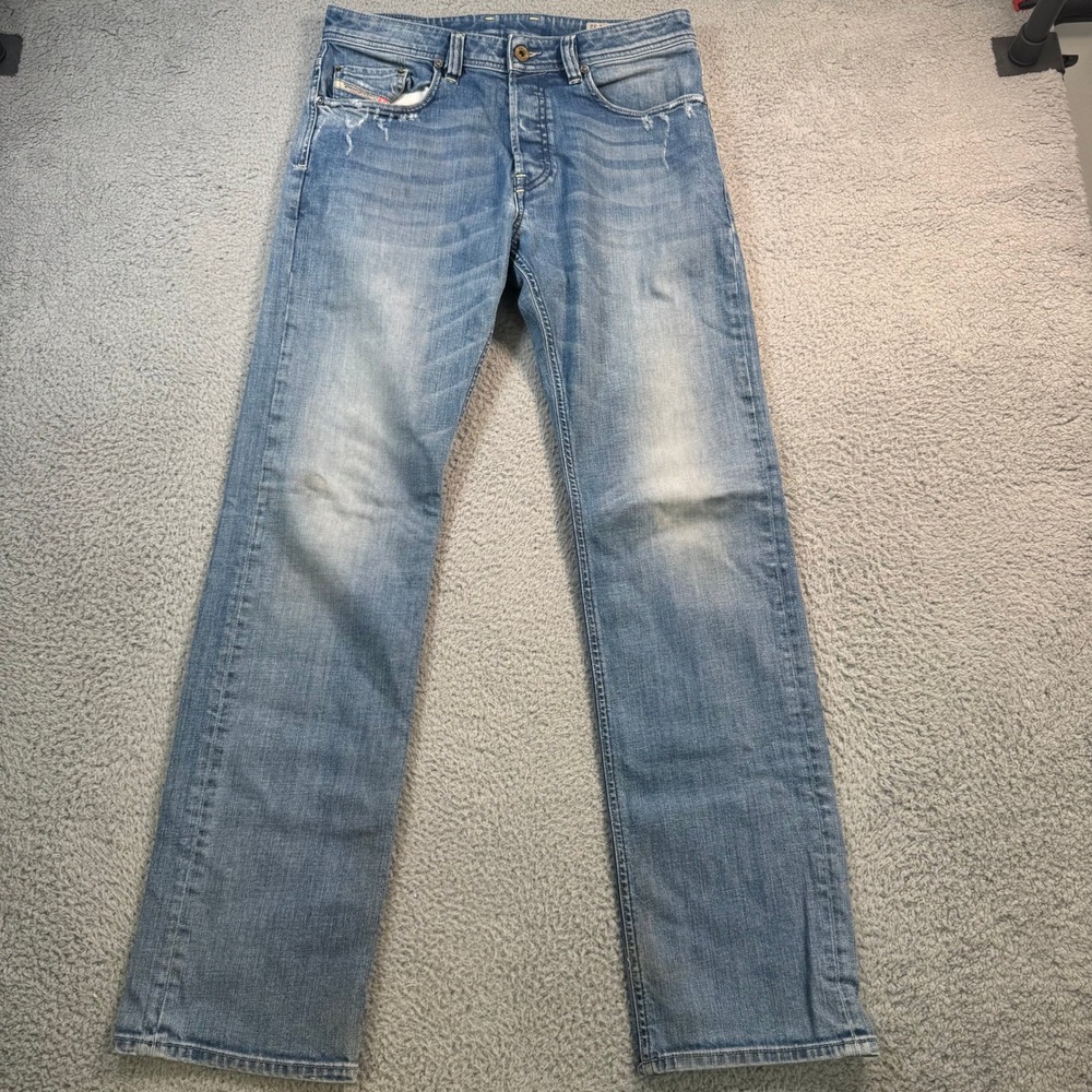 Diesel Larkee-Relaxed 008W7 Stretch Mens Jeans Blue Comfort Straight 30x32